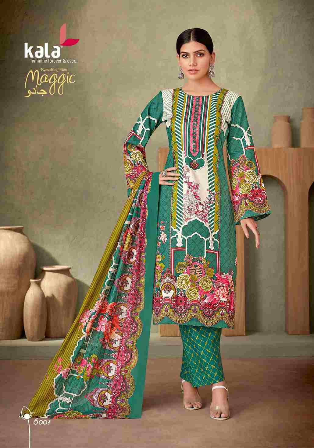 Maggic Vol-21 By Kala 6001 To 6012 Series Beautiful Festive Suits Colorful Stylish Fancy Casual Wear & Ethnic Wear Pure Cotton Print Dresses At Wholesale Price