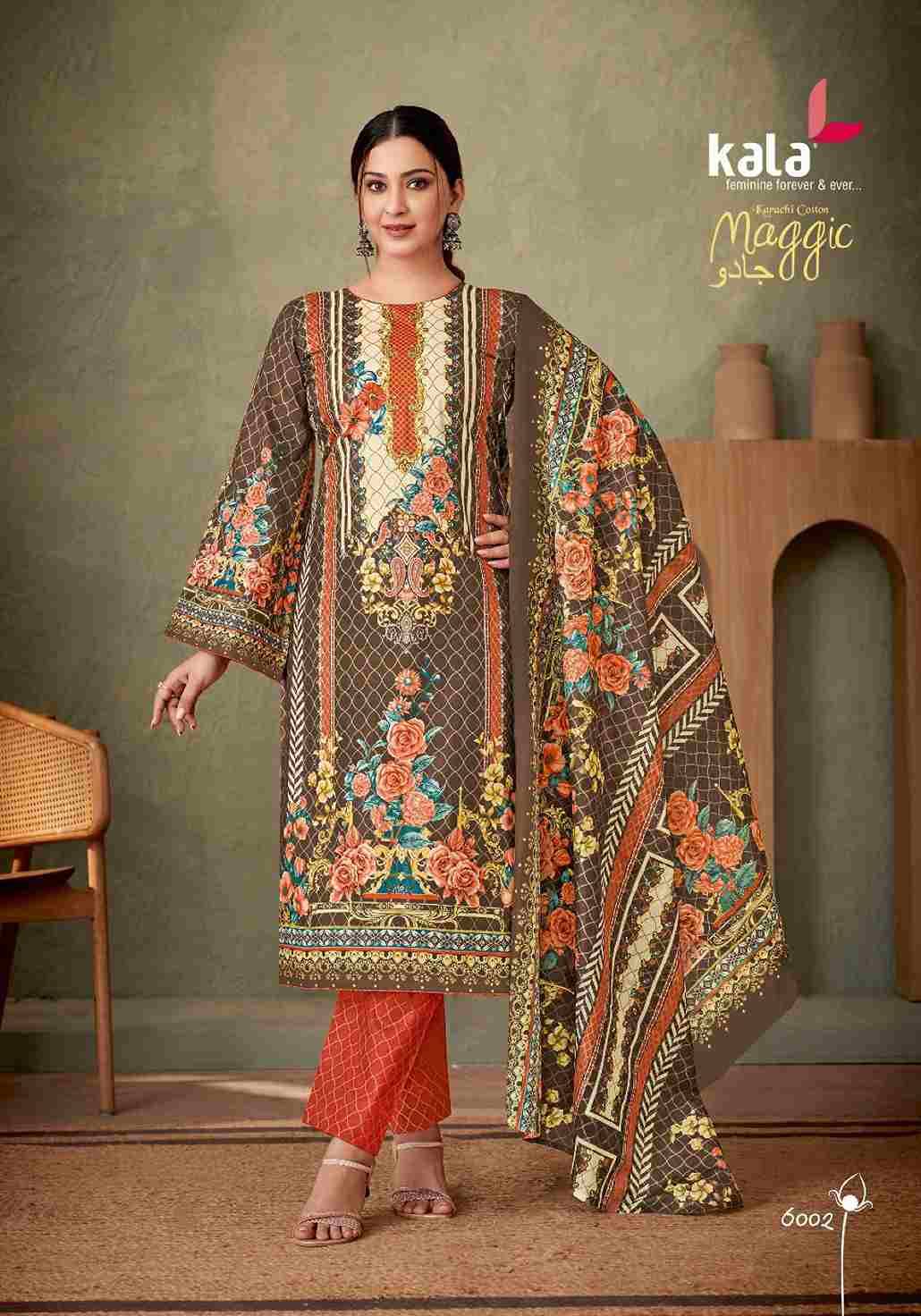 Maggic Vol-21 By Kala 6001 To 6012 Series Beautiful Festive Suits Colorful Stylish Fancy Casual Wear & Ethnic Wear Pure Cotton Print Dresses At Wholesale Price