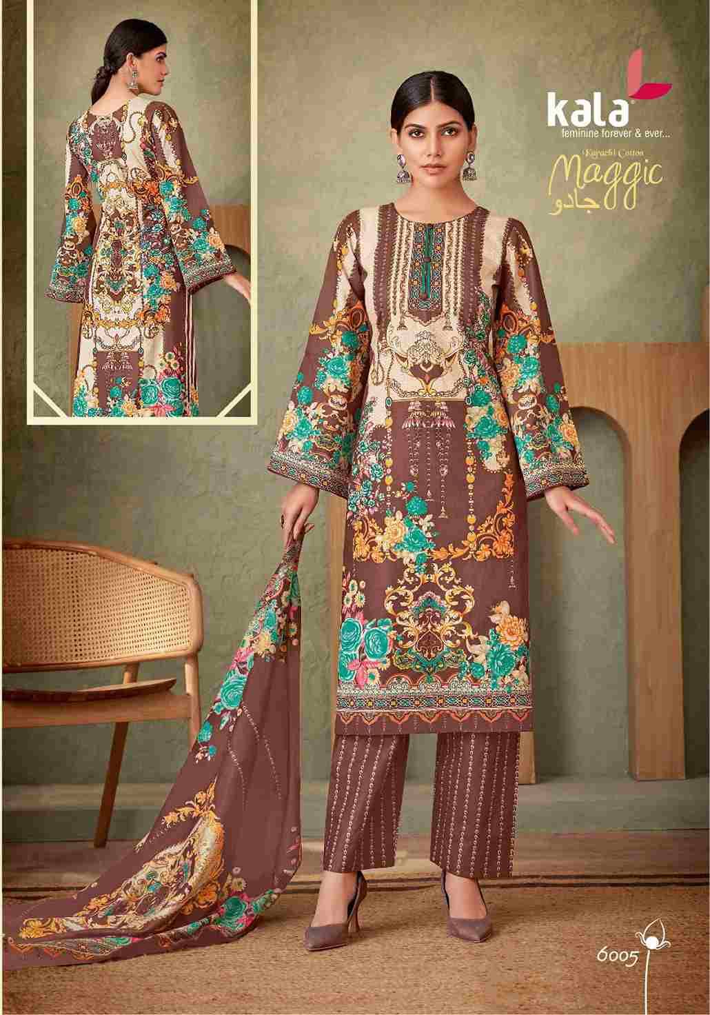 Maggic Vol-21 By Kala 6001 To 6012 Series Beautiful Festive Suits Colorful Stylish Fancy Casual Wear & Ethnic Wear Pure Cotton Print Dresses At Wholesale Price