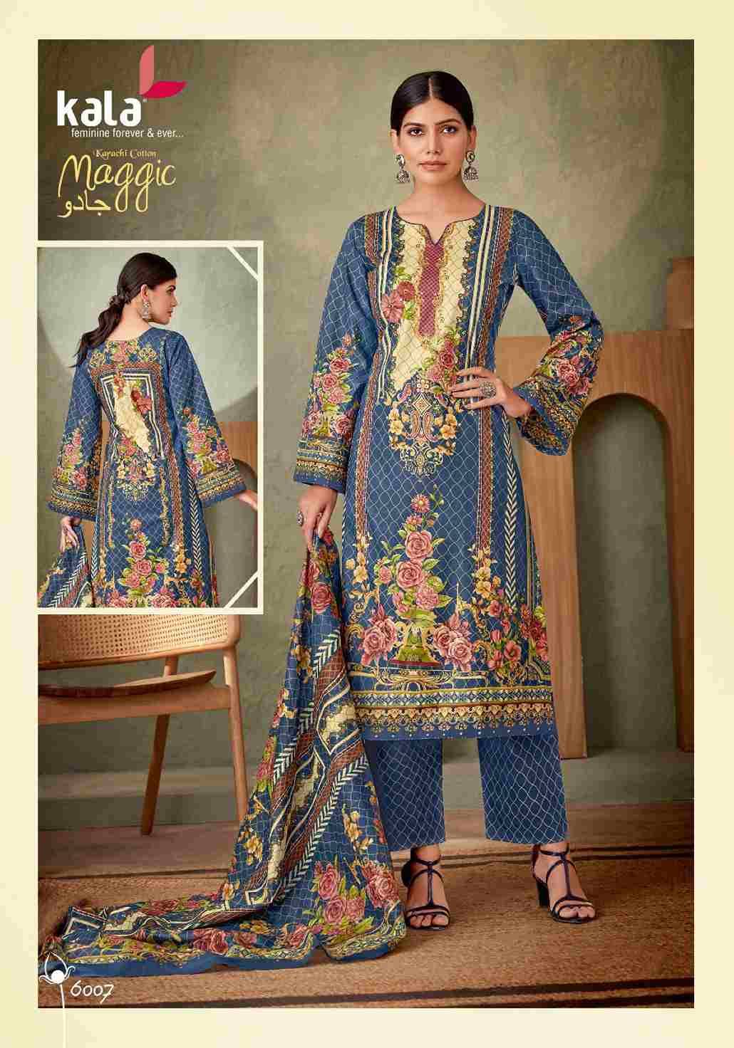 Maggic Vol-21 By Kala 6001 To 6012 Series Beautiful Festive Suits Colorful Stylish Fancy Casual Wear & Ethnic Wear Pure Cotton Print Dresses At Wholesale Price