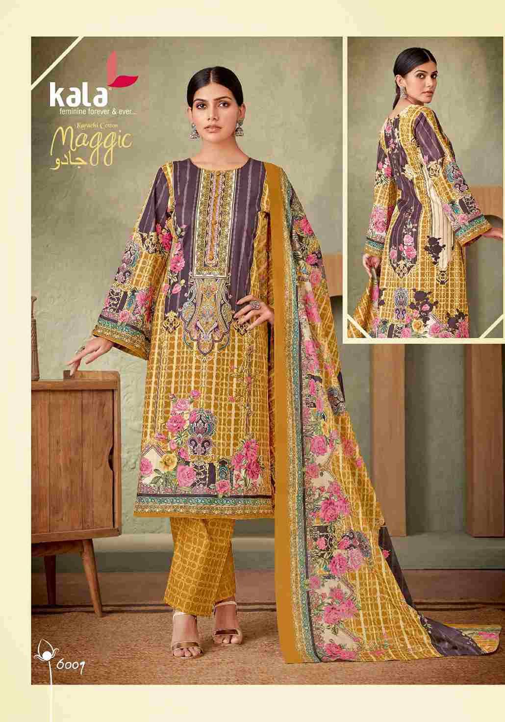 Maggic Vol-21 By Kala 6001 To 6012 Series Beautiful Festive Suits Colorful Stylish Fancy Casual Wear & Ethnic Wear Pure Cotton Print Dresses At Wholesale Price