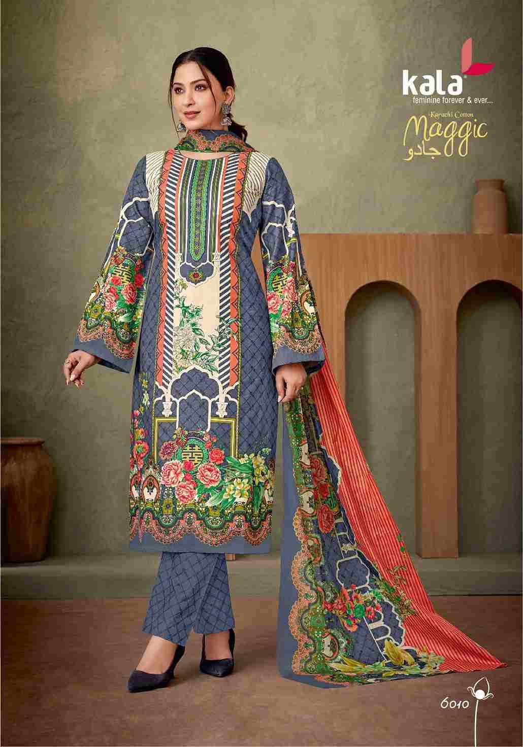 Maggic Vol-21 By Kala 6001 To 6012 Series Beautiful Festive Suits Colorful Stylish Fancy Casual Wear & Ethnic Wear Pure Cotton Print Dresses At Wholesale Price