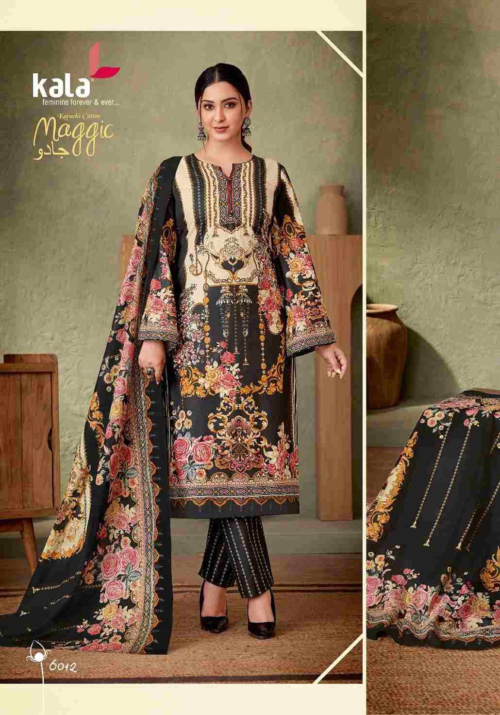 Maggic Vol-21 By Kala 6001 To 6012 Series Beautiful Festive Suits Colorful Stylish Fancy Casual Wear & Ethnic Wear Pure Cotton Print Dresses At Wholesale Price