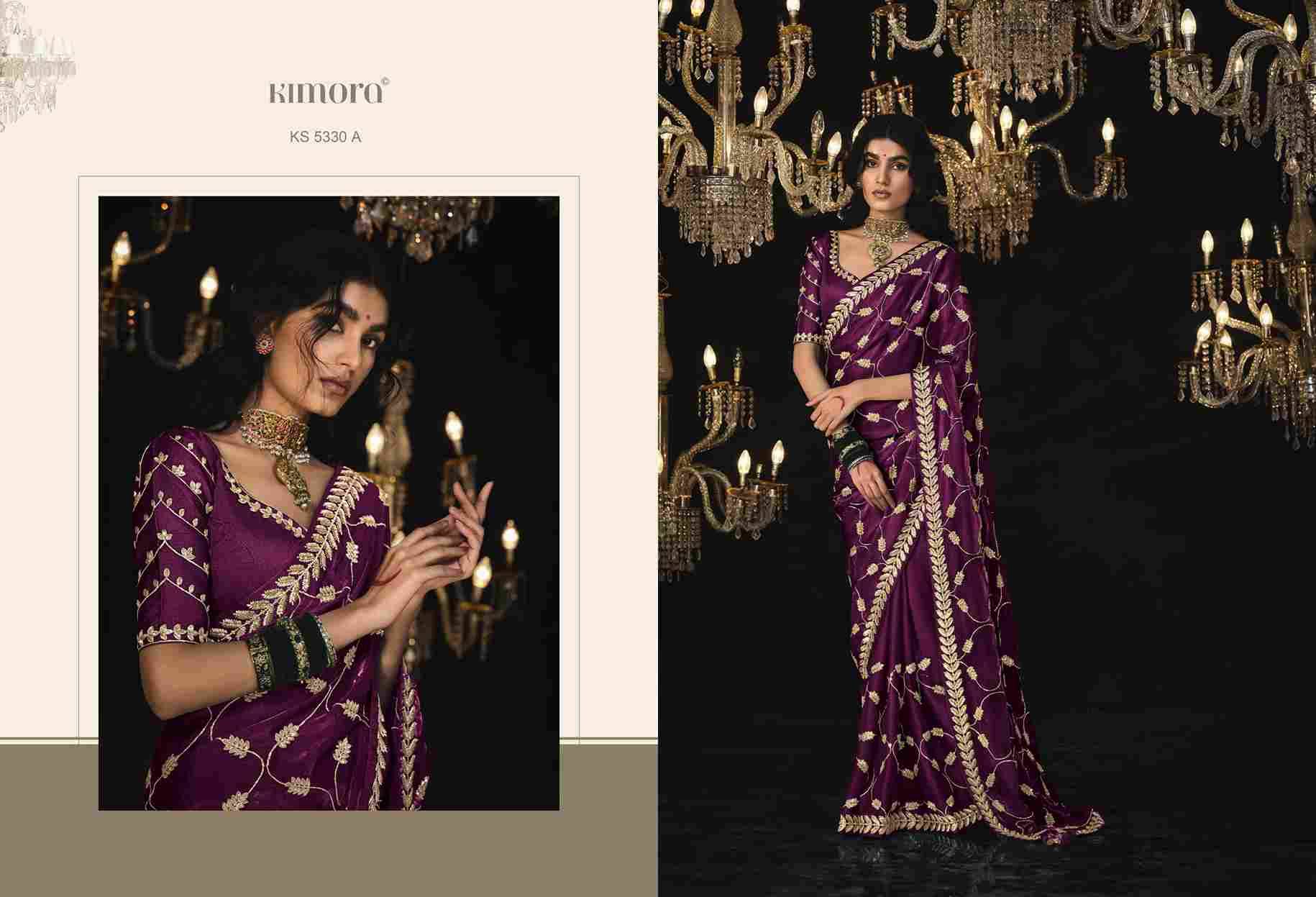 Kajal And Kimora 5330 Colours By Kimora Fashion 5330 To 5330-H Series Indian Traditional Wear Collection Beautiful Stylish Fancy Colorful Party Wear & Occasional Wear Tissue Silk Sarees At Wholesale Price