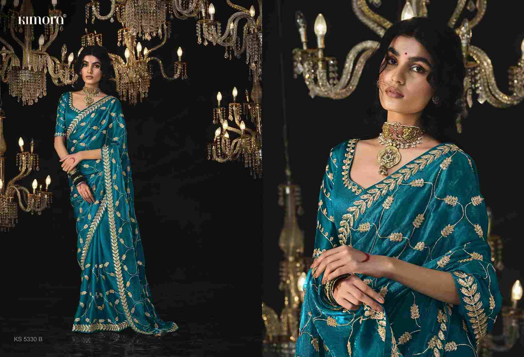 Kajal And Kimora 5330 Colours By Kimora Fashion 5330 To 5330-H Series Indian Traditional Wear Collection Beautiful Stylish Fancy Colorful Party Wear & Occasional Wear Tissue Silk Sarees At Wholesale Price