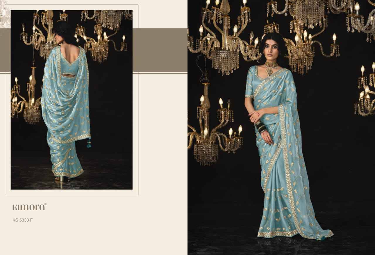 Kajal And Kimora 5330 Colours By Kimora Fashion 5330 To 5330-H Series Indian Traditional Wear Collection Beautiful Stylish Fancy Colorful Party Wear & Occasional Wear Tissue Silk Sarees At Wholesale Price