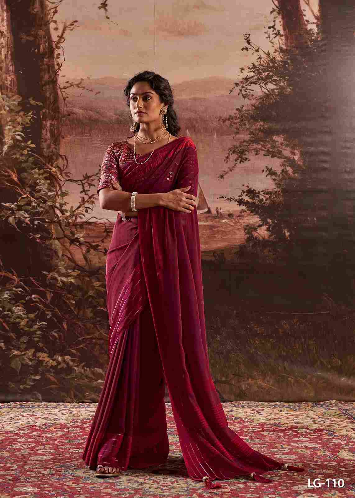 Lagan By Stavan 101 To 110 Series Indian Traditional Wear Collection Beautiful Stylish Fancy Colorful Party Wear & Occasional Wear Soft Weaving Sarees At Wholesale Price