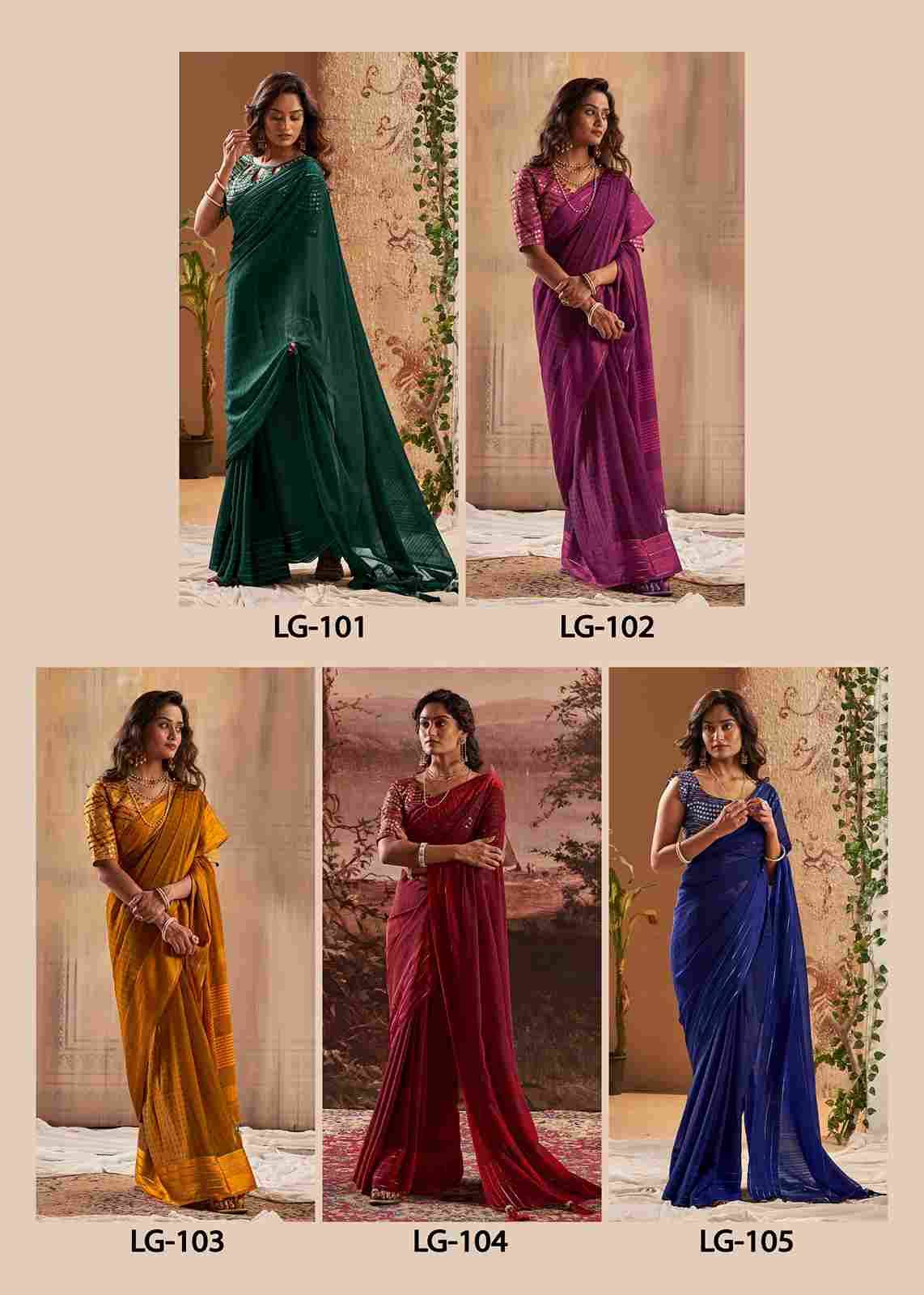 Lagan By Stavan 101 To 110 Series Indian Traditional Wear Collection Beautiful Stylish Fancy Colorful Party Wear & Occasional Wear Soft Weaving Sarees At Wholesale Price