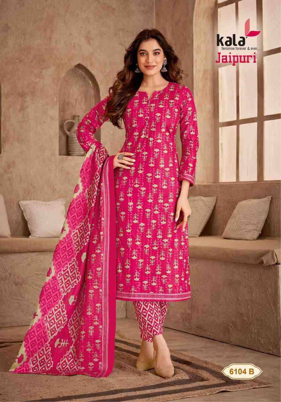 Jaipuri Vol-5 By Kala 6101-B To 6112-B Series Beautiful Suits Colorful Stylish Fancy Casual Wear & Ethnic Wear Premium Cotton Print Dresses At Wholesale Price