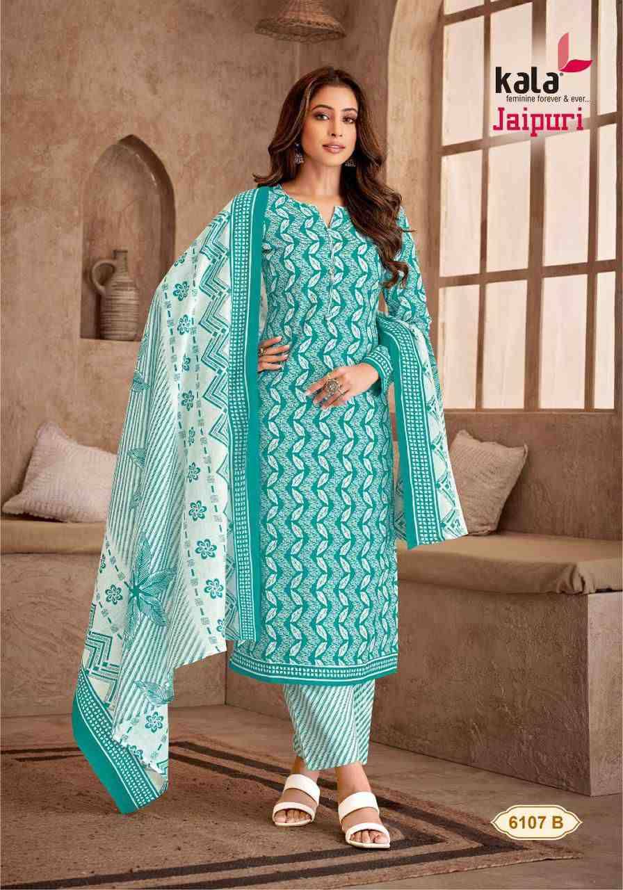 Jaipuri Vol-5 By Kala 6101-B To 6112-B Series Beautiful Suits Colorful Stylish Fancy Casual Wear & Ethnic Wear Premium Cotton Print Dresses At Wholesale Price