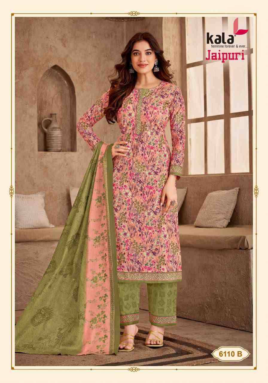 Jaipuri Vol-5 By Kala 6101-B To 6112-B Series Beautiful Suits Colorful Stylish Fancy Casual Wear & Ethnic Wear Premium Cotton Print Dresses At Wholesale Price