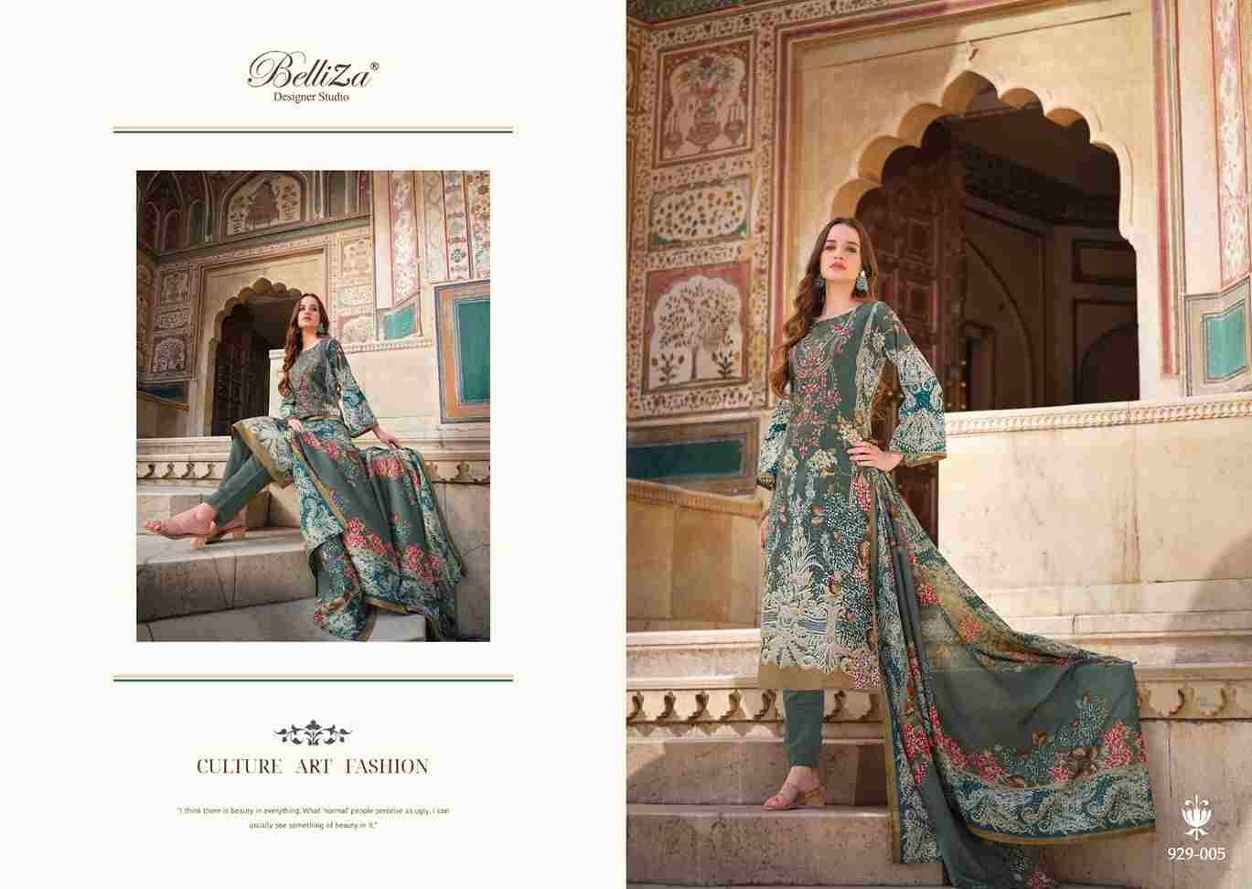 Naira Vol-56 By Belliza 929-001 To 929-008 Series Beautiful Festive Suits Stylish Fancy Colorful Casual Wear & Ethnic Wear Pure Cotton Print Dresses At Wholesale Price