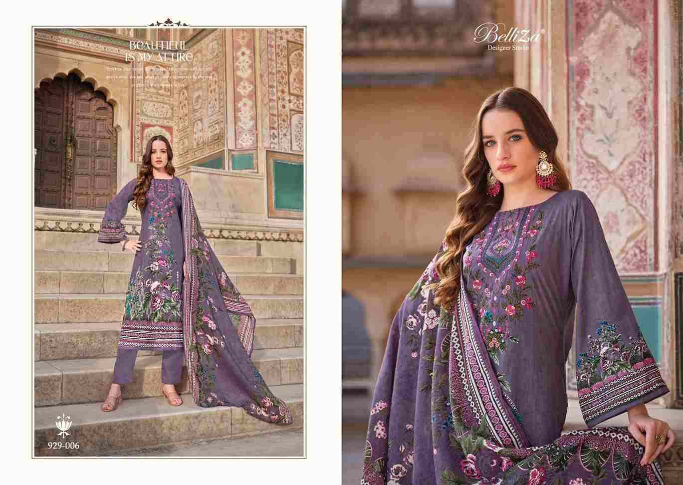 Naira Vol-56 By Belliza 929-001 To 929-008 Series Beautiful Festive Suits Stylish Fancy Colorful Casual Wear & Ethnic Wear Pure Cotton Print Dresses At Wholesale Price