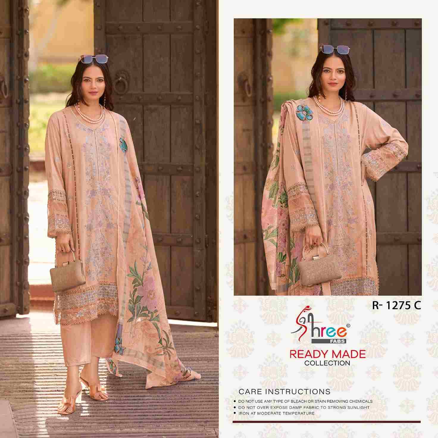 Shree Fabs Hit Design R-1275 Colours By Shree Fabs R-1275-A To R-1275-D Series Beautiful Pakistani Suits Stylish Fancy Colorful Party Wear & Occasional Wear Pure Viscose Lawn Cotton Embroidered Dresses At Wholesale Price