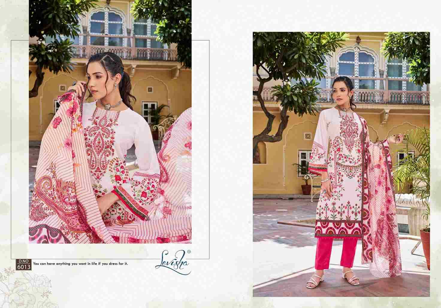 Naira Nx Vol-6 By Levisha 6013 To 6020 Series Festive Suits Beautiful Fancy Colorful Stylish Party Wear & Occasional Wear Cambric Lawn Cotton Print Dresses At Wholesale Price