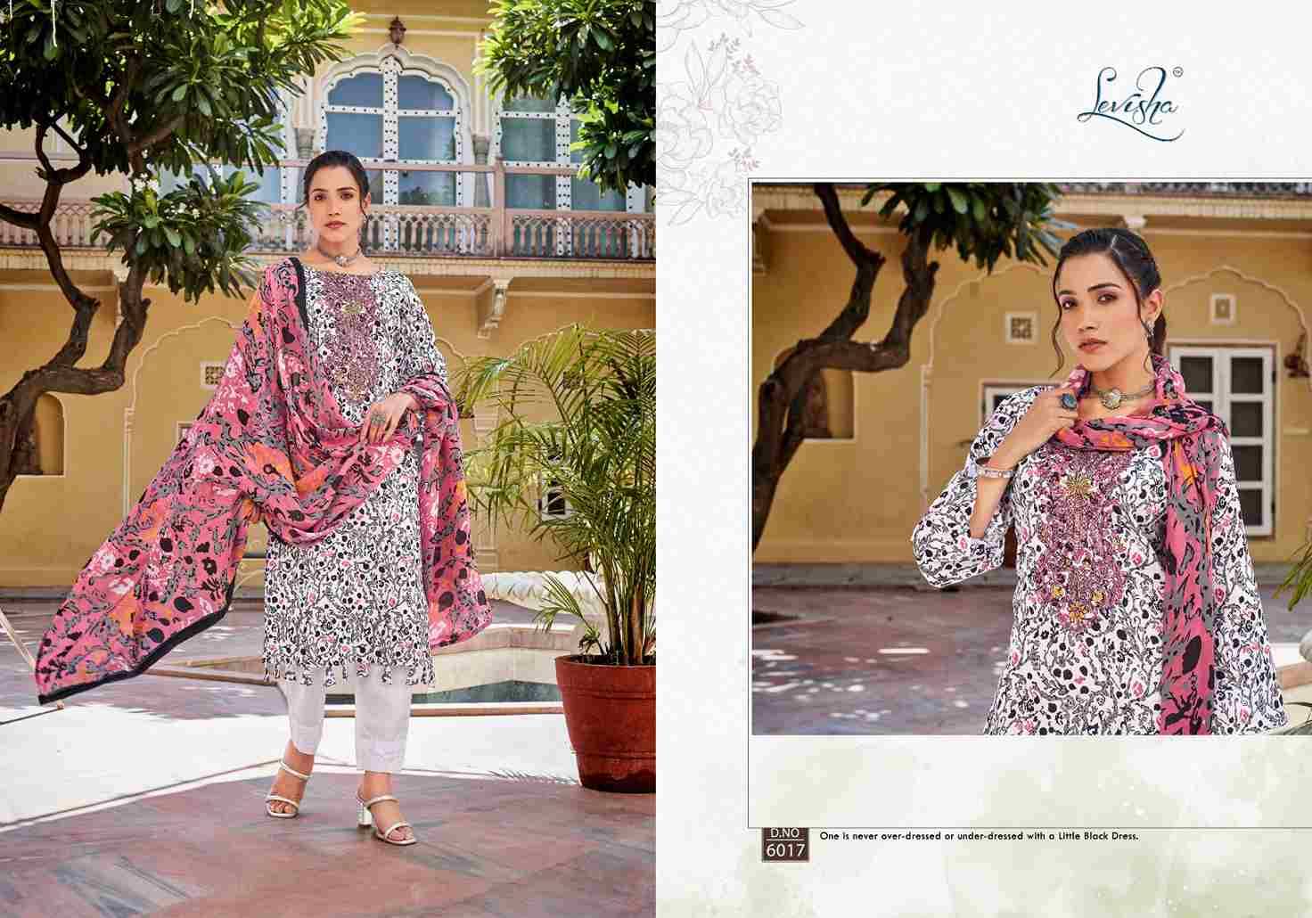 Naira Nx Vol-6 By Levisha 6013 To 6020 Series Festive Suits Beautiful Fancy Colorful Stylish Party Wear & Occasional Wear Cambric Lawn Cotton Print Dresses At Wholesale Price