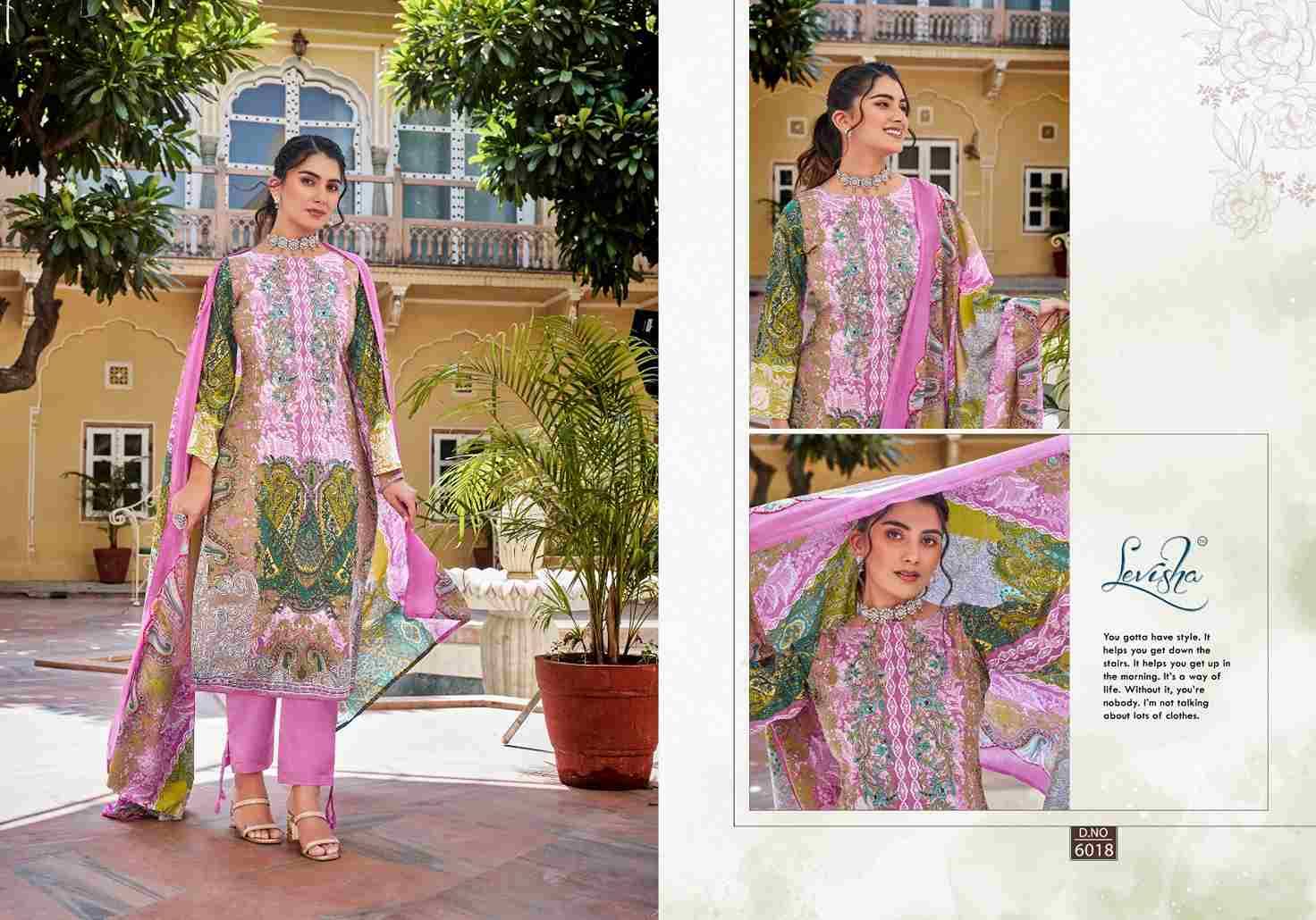 Naira Nx Vol-6 By Levisha 6013 To 6020 Series Festive Suits Beautiful Fancy Colorful Stylish Party Wear & Occasional Wear Cambric Lawn Cotton Print Dresses At Wholesale Price