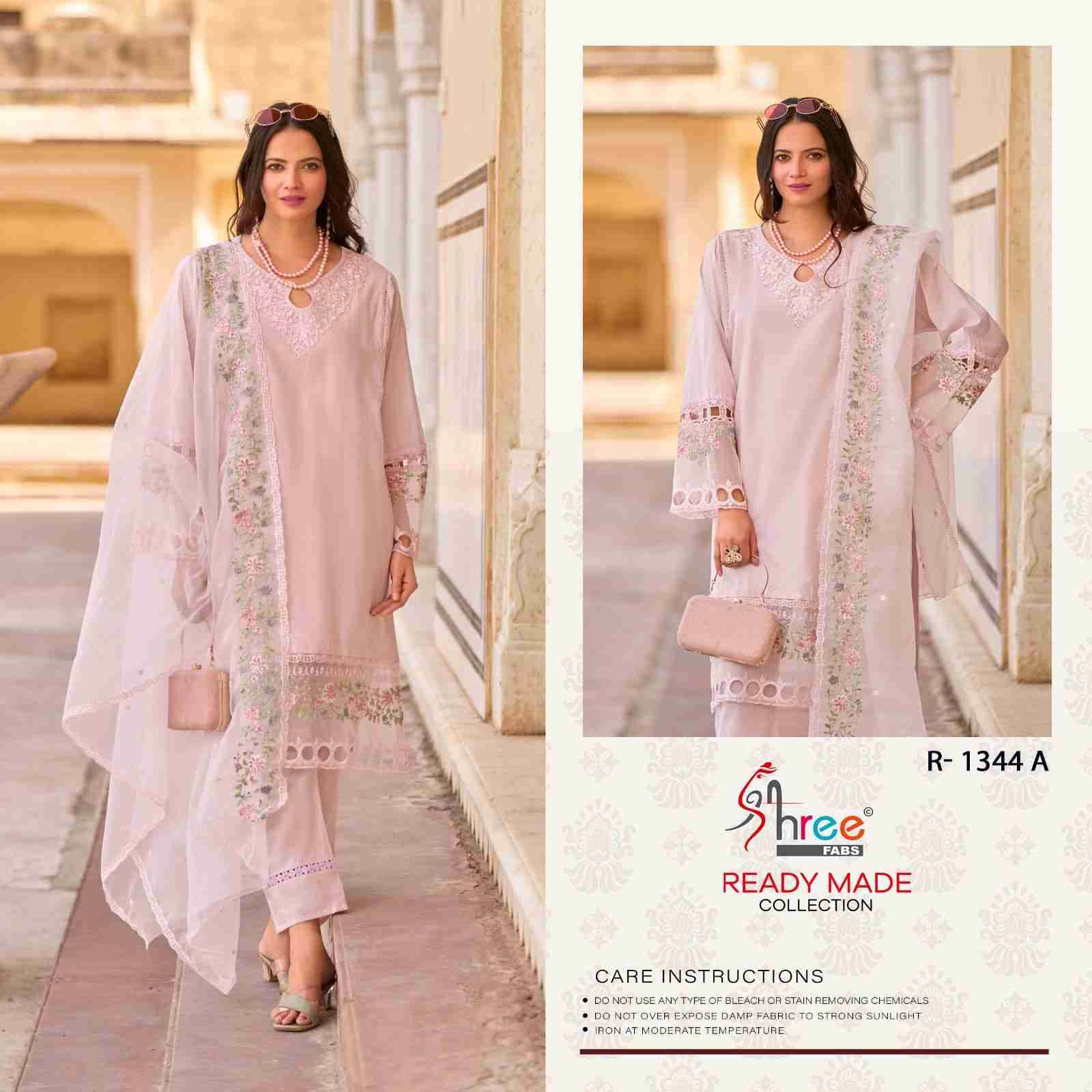 Shree Fabs Hit Design R-1344 Colours By Shree Fabs R-1344-A To R-1344-D Series Beautiful Pakistani Suits Stylish Fancy Colorful Party Wear & Occasional Wear Pure Cambric Lawn Cotton Embroidered Dresses At Wholesale Price