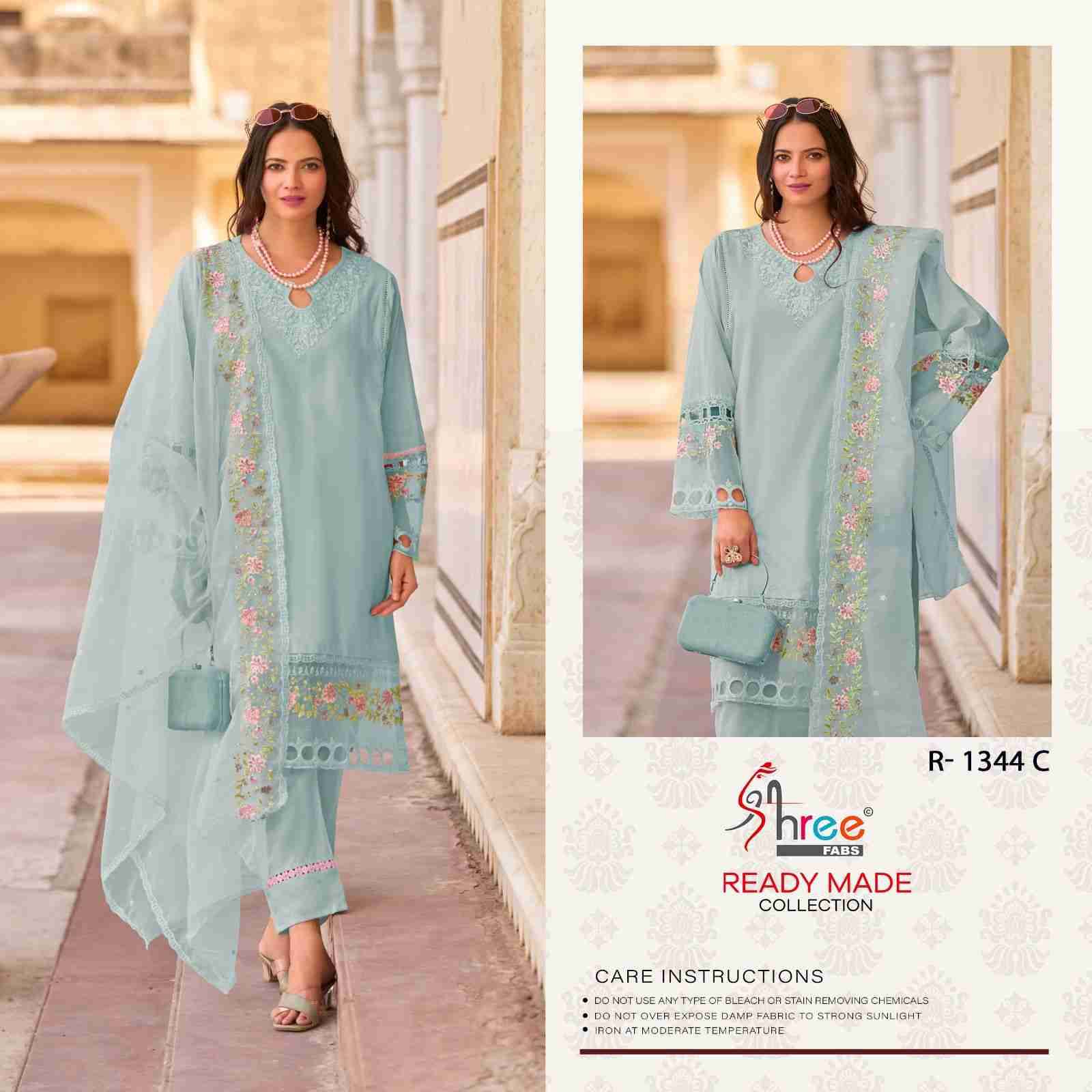 Shree Fabs Hit Design R-1344 Colours By Shree Fabs R-1344-A To R-1344-D Series Beautiful Pakistani Suits Stylish Fancy Colorful Party Wear & Occasional Wear Pure Cambric Lawn Cotton Embroidered Dresses At Wholesale Price