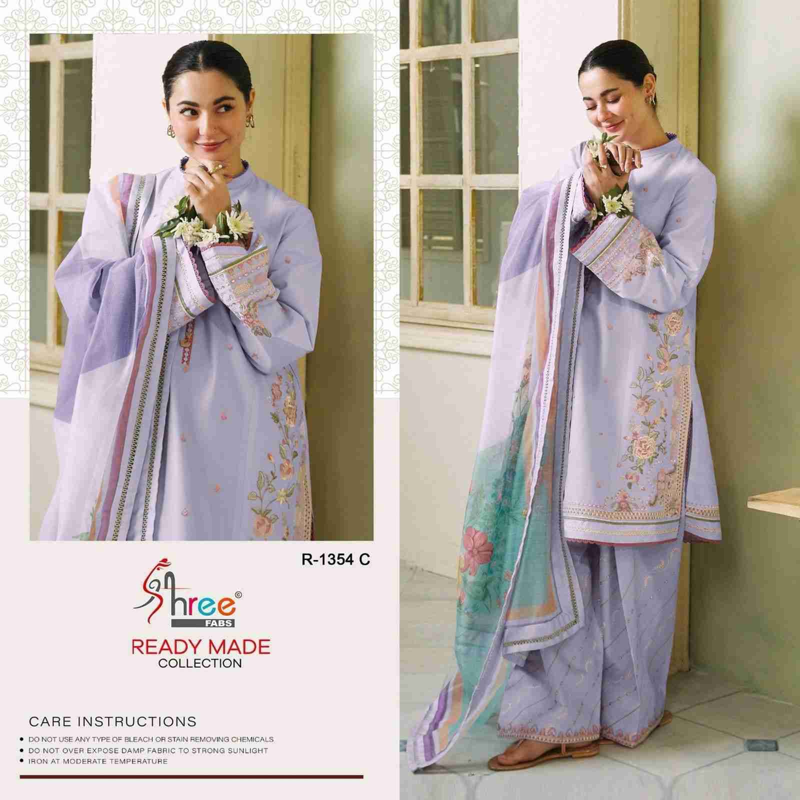 Shree Fabs Hit Design R-1354 Colours By Shree Fabs R-1354-A To R-1354-D Series Beautiful Pakistani Suits Stylish Fancy Colorful Party Wear & Occasional Wear Pure Cambric Lawn Cotton Embroidered Dresses At Wholesale Price