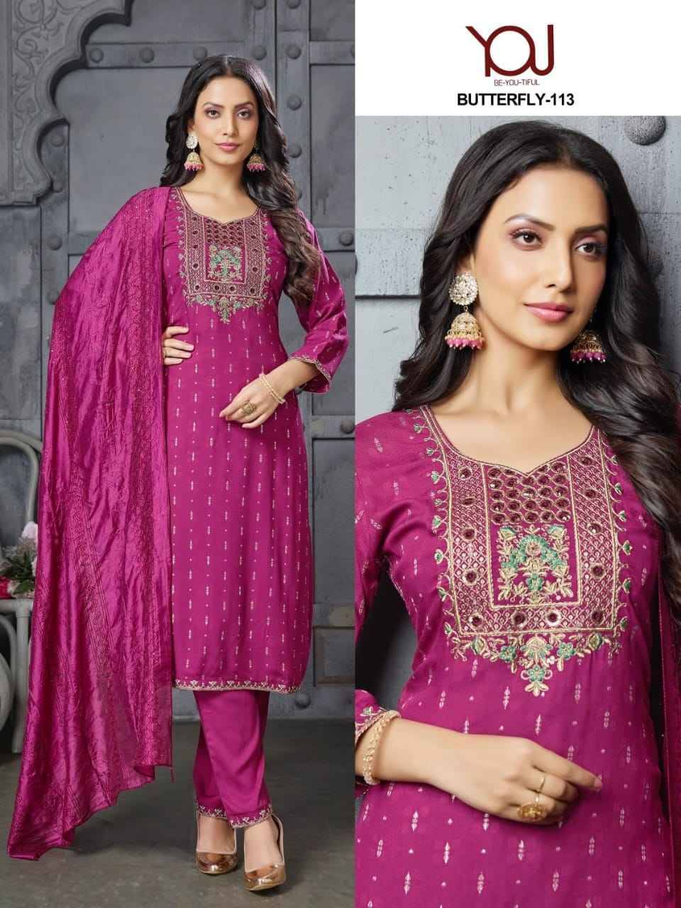 Butterfly By You 107 To 119 Series Beautiful Stylish Festive Suits Fancy Colorful Casual Wear & Ethnic Wear & Ready To Wear Rayon Dresses At Wholesale Price