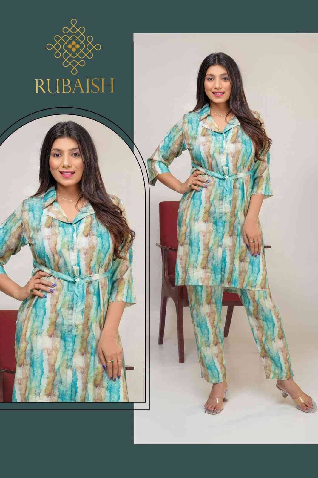 Rubaish By Kaamiri 01 To 06 Series Designer Stylish Fancy Colorful Beautiful Party Wear & Ethnic Wear Collection Viscose Rayon Co-Ord Sets At Wholesale Price