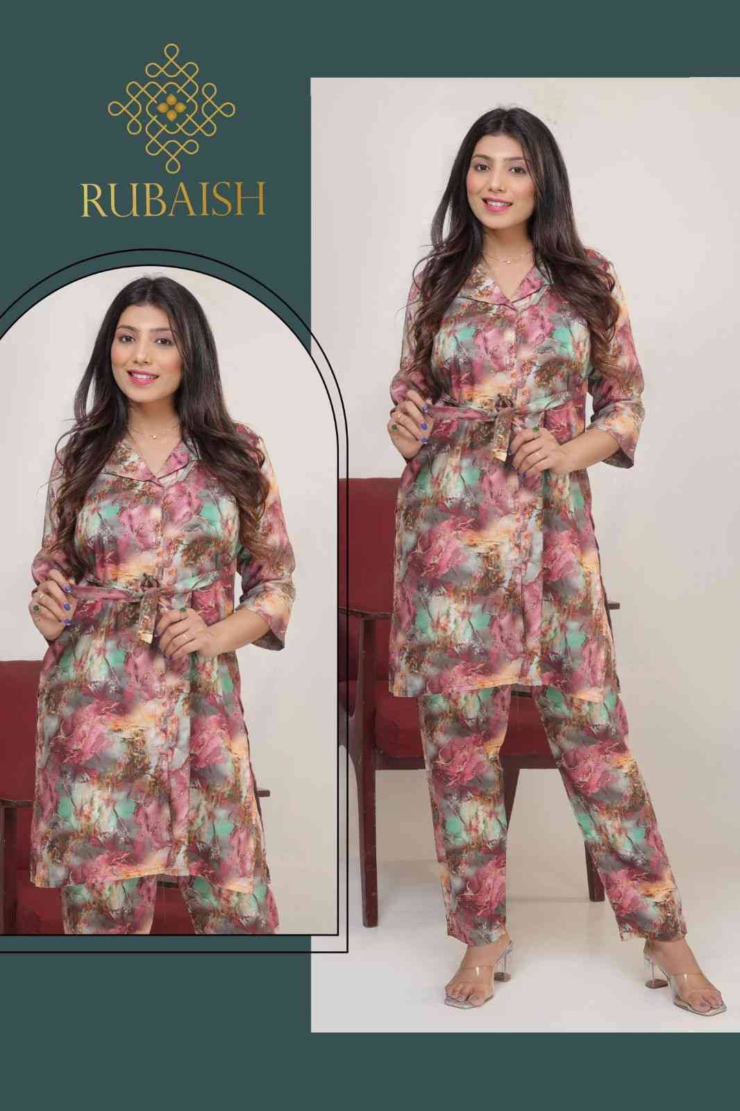 Rubaish By Kaamiri 01 To 06 Series Designer Stylish Fancy Colorful Beautiful Party Wear & Ethnic Wear Collection Viscose Rayon Co-Ord Sets At Wholesale Price