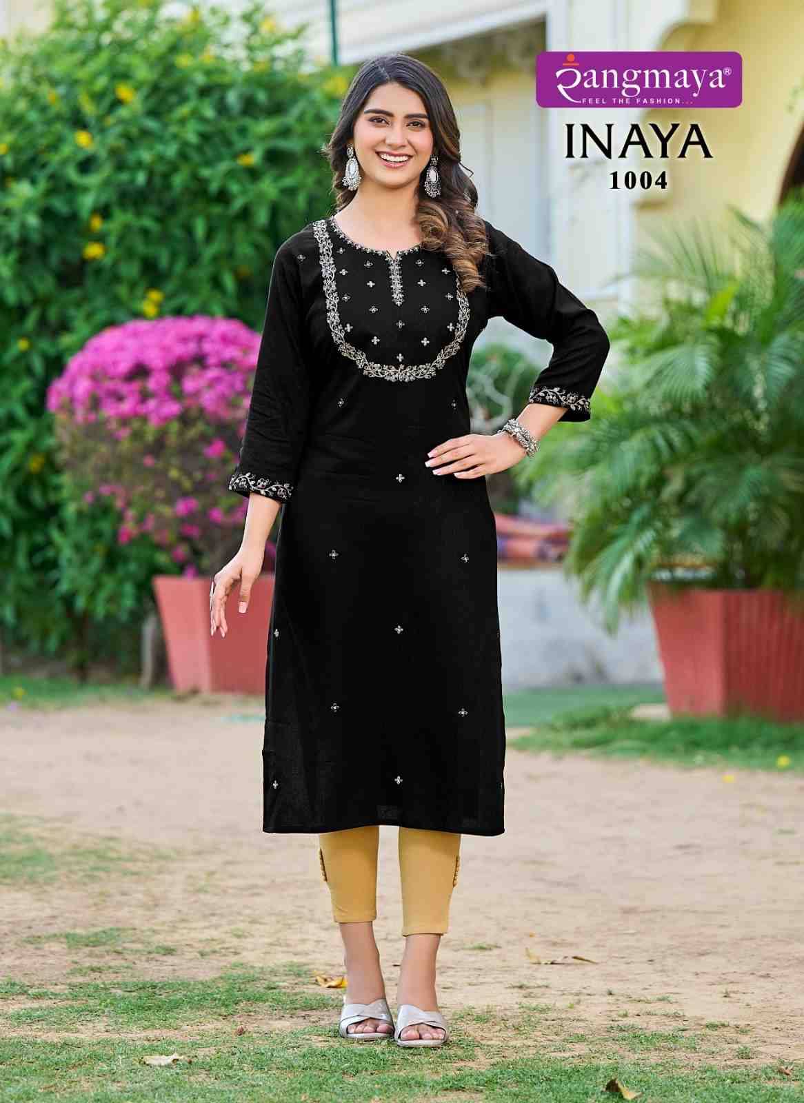 Inaya By Rangmaya 1001 To 1006 Series Designer Stylish Fancy Colorful Beautiful Party Wear & Ethnic Wear Collection Fancy Kurtis At Wholesale Price