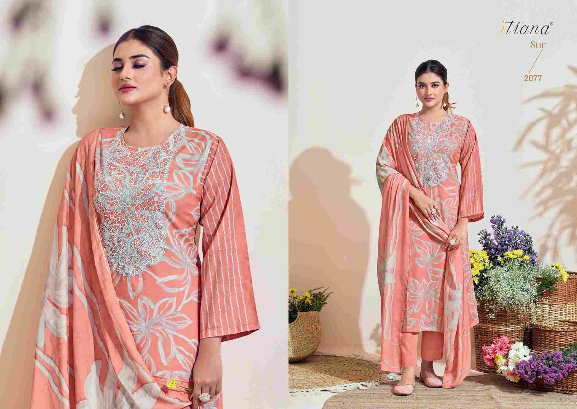 Sur By Itrana Beautiful Festive Suits Colorful Stylish Fancy Casual Wear & Ethnic Wear Pure Lawn Cotton Dresses At Wholesale Price