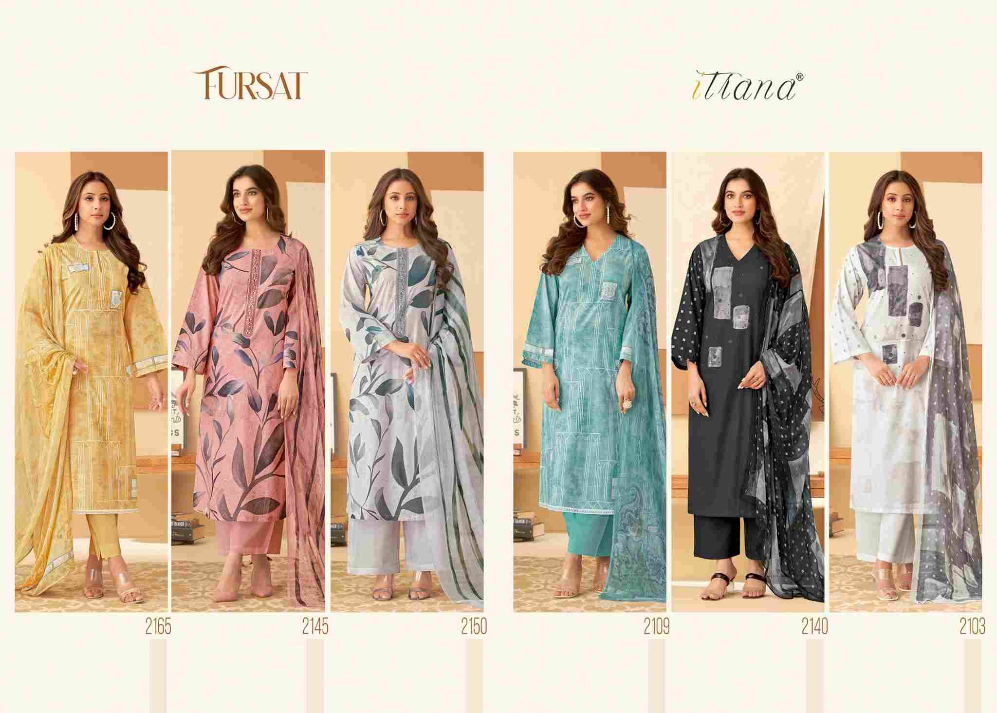 Fursat By Itrana Beautiful Festive Suits Colorful Stylish Fancy Casual Wear & Ethnic Wear Pure Lawn Cotton Dresses At Wholesale Price