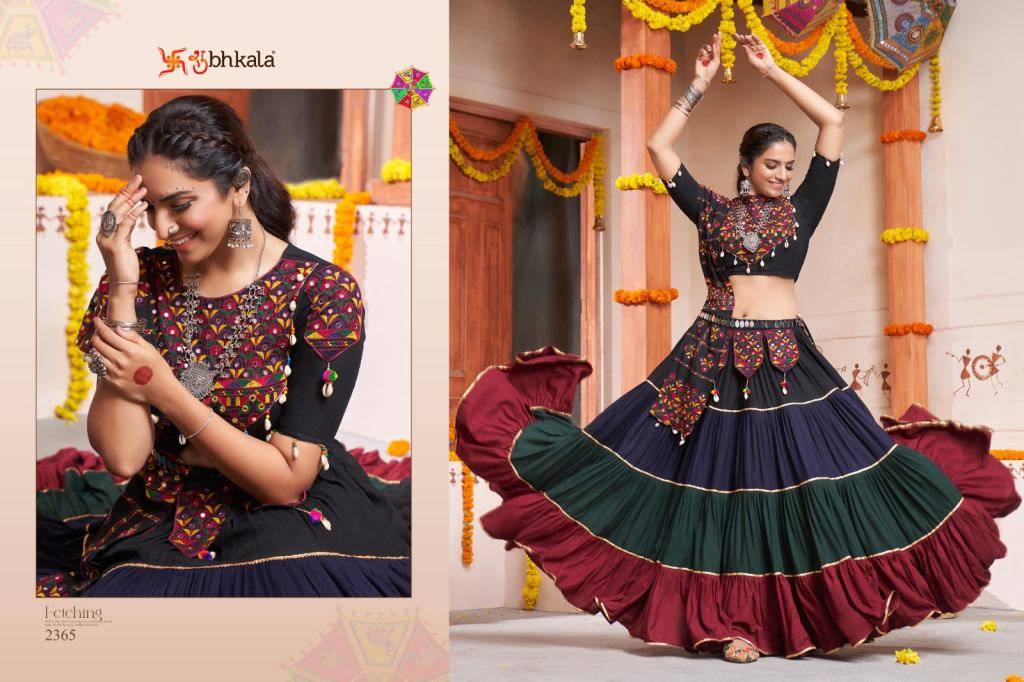 Raas Vol-10 By Shubhkala 2361 To 2367 Series Bridal Wear Collection Beautiful Stylish Colorful Fancy Party Wear & Occasional Wear Rayon/Viscose Rayon Lehengas At Wholesale Price