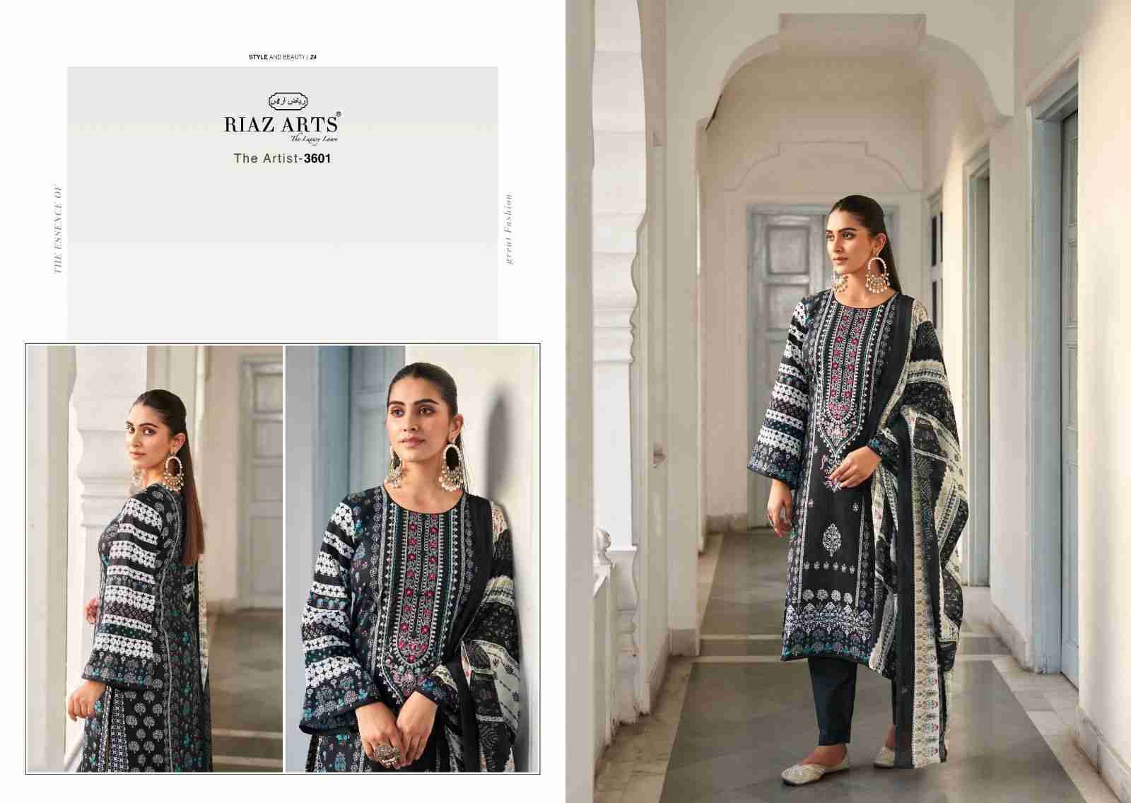 The Artist Vol-2 By Riaz Arts 3601 To 3608 Series Beautiful Festive Suits Stylish Fancy Colorful Casual Wear & Ethnic Wear Pure Lawn Print Dresses At Wholesale Price