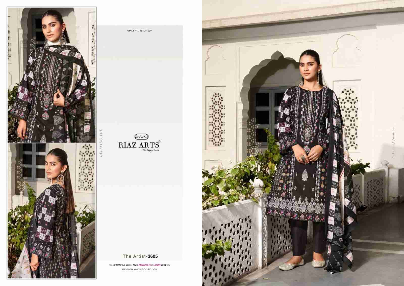 The Artist Vol-2 By Riaz Arts 3601 To 3608 Series Beautiful Festive Suits Stylish Fancy Colorful Casual Wear & Ethnic Wear Pure Lawn Print Dresses At Wholesale Price