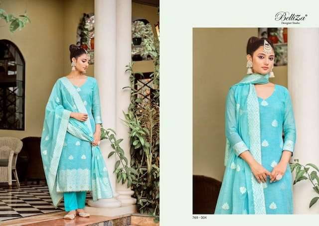 Zeenat By Belliza 769-001 To 769-006 Series Beautiful Stylish Festive Suits Fancy Colorful Casual Wear & Ethnic Wear & Ready To Wear Pure Cotton Digital Print Dresses At Wholesale Price