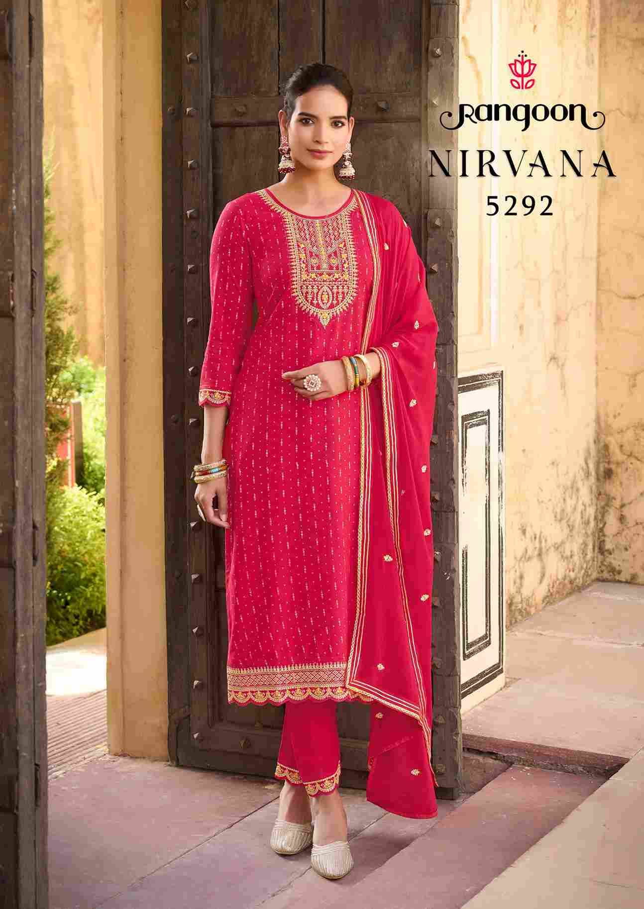 Nirvana By Rangoon 5291 To 5294 Series Beautiful Festive Suits Colorful Stylish Fancy Casual Wear & Ethnic Wear Rayon Print Dresses At Wholesale Price