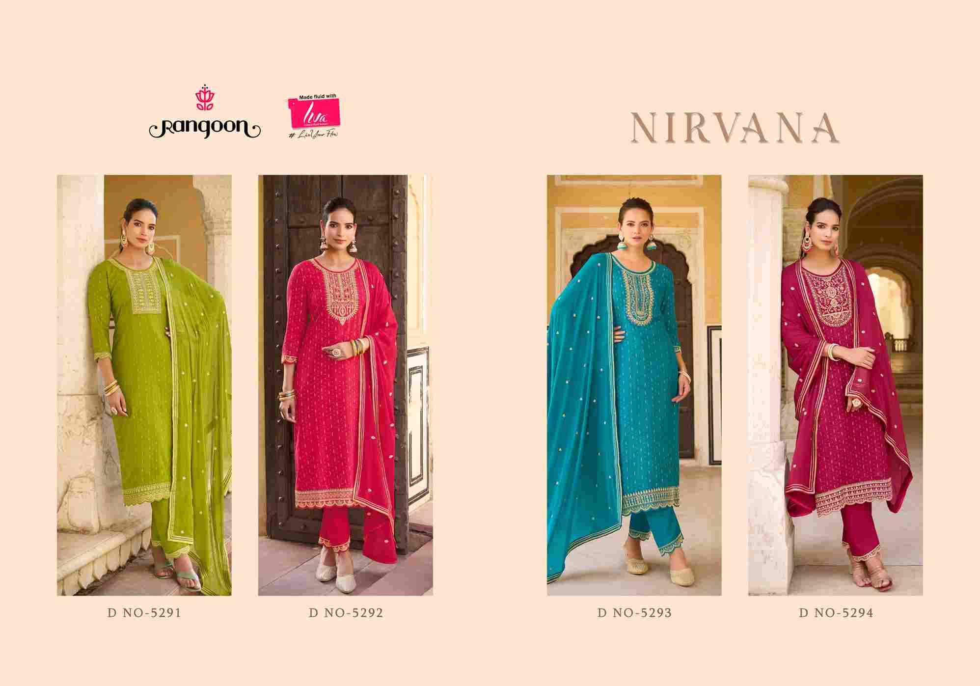 Nirvana By Rangoon 5291 To 5294 Series Beautiful Festive Suits Colorful Stylish Fancy Casual Wear & Ethnic Wear Rayon Print Dresses At Wholesale Price