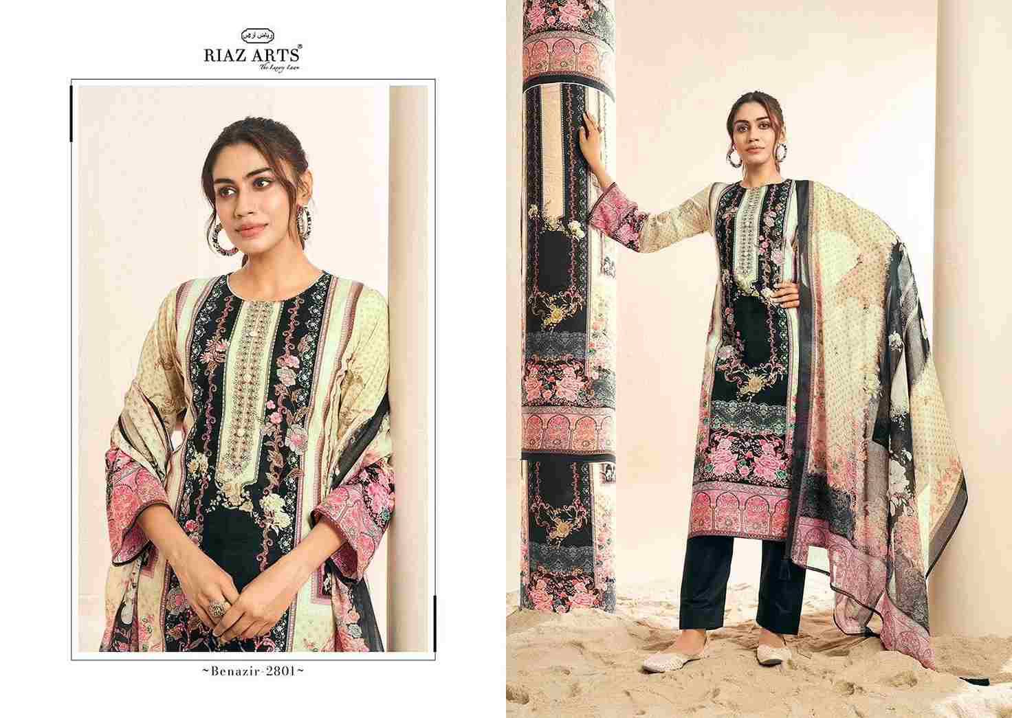 Benazir By Riaz Arts 2801 To 2806 Series Beautiful Festive Suits Colorful Stylish Fancy Casual Wear & Ethnic Wear Pure Lawn Cambric Cotton Dresses At Wholesale Price