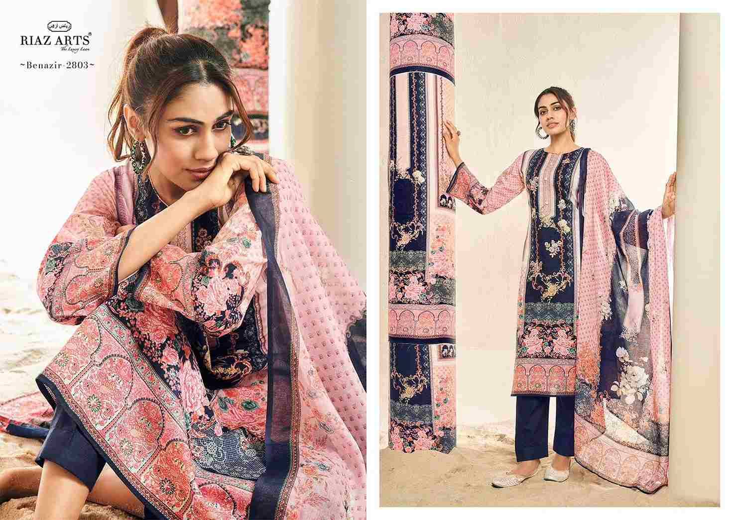 Benazir By Riaz Arts 2801 To 2806 Series Beautiful Festive Suits Colorful Stylish Fancy Casual Wear & Ethnic Wear Pure Lawn Cambric Cotton Dresses At Wholesale Price