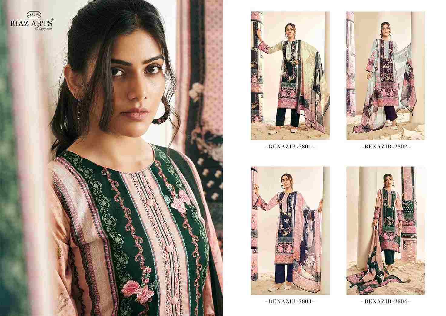 Benazir By Riaz Arts 2801 To 2806 Series Beautiful Festive Suits Colorful Stylish Fancy Casual Wear & Ethnic Wear Pure Lawn Cambric Cotton Dresses At Wholesale Price