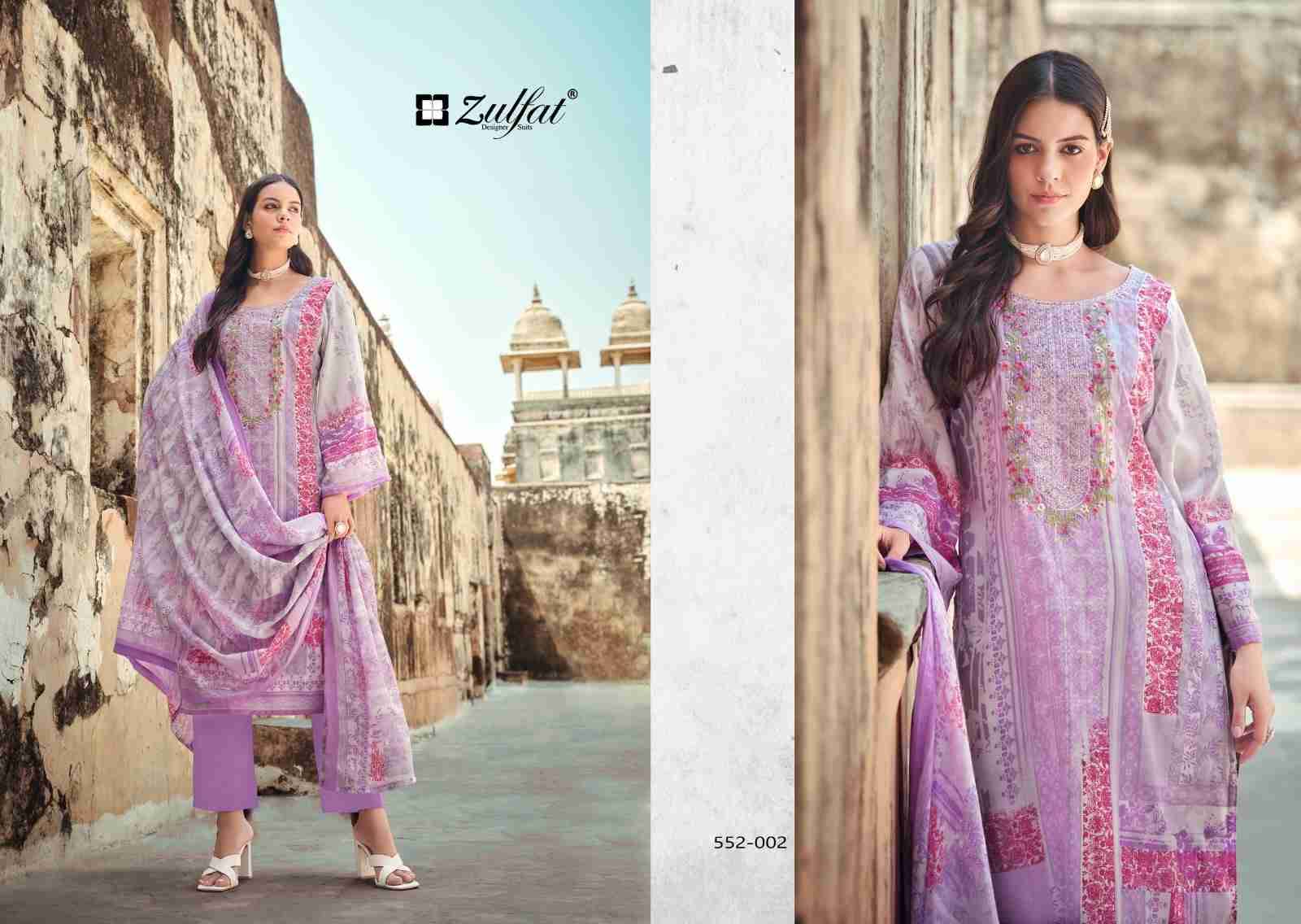 Rozeen By Zulfat 552-001 To 552-008 Series Beautiful Festive Suits Stylish Fancy Colorful Casual Wear & Ethnic Wear Pure Cotton Print Dresses At Wholesale Price