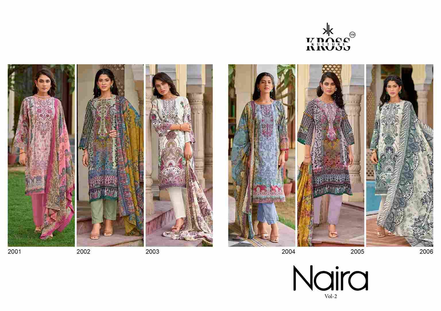 Naira Vol-2 By Kross Kulture 2001 To 2006 Series Beautiful Pakistani Suits Colorful Stylish Fancy Casual Wear & Ethnic Wear Heavy Cotton With Embroidered Dresses At Wholesale Price