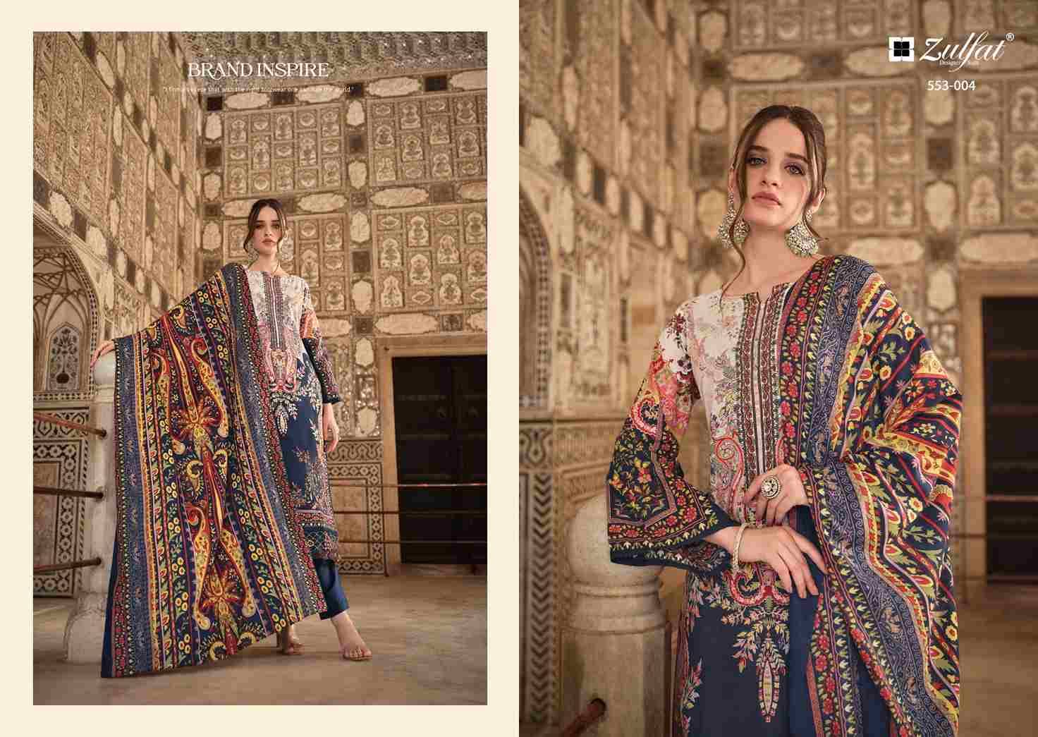 Gulrez Vol-2 By Zulfat 553-001 To 553-008 Series Beautiful Festive Suits Stylish Fancy Colorful Casual Wear & Ethnic Wear Pure Cotton Print Dresses At Wholesale Price