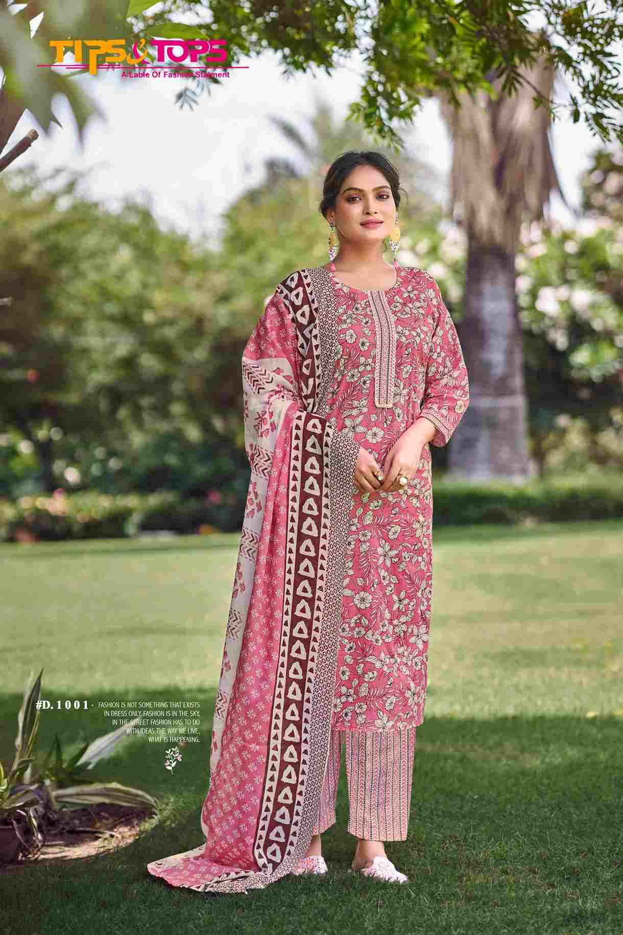 Summer Fashion Vol-7 By Tips And Tops 1001 To 1006 Series Designer Festive Suits Beautiful Fancy Colorful Stylish Party Wear & Occasional Wear Cotton Print Dresses At Wholesale Price