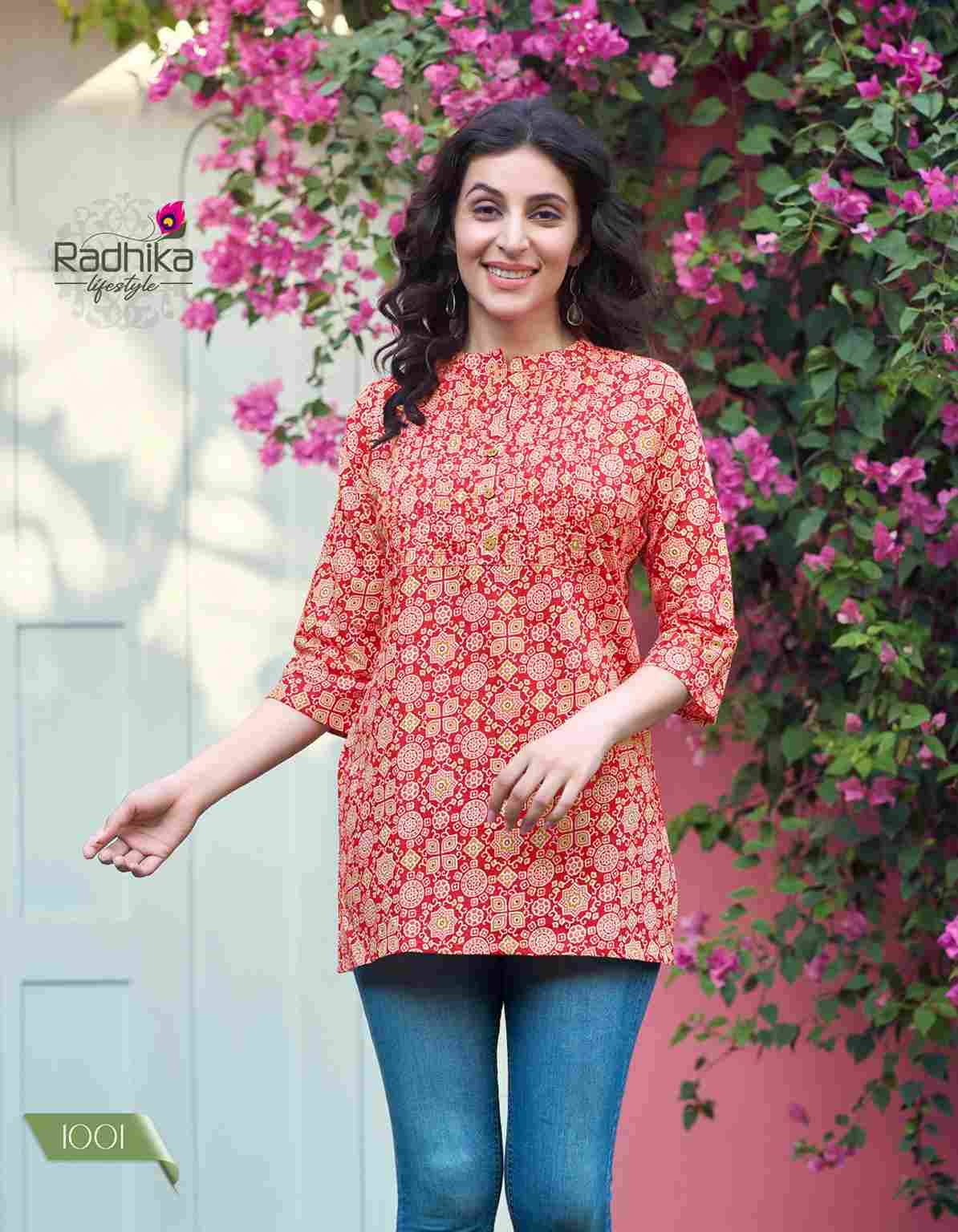 Summer Shine Vol-1 By Radhika Lifestyle 1001 To 1008 Series Designer Stylish Fancy Colorful Beautiful Party Wear & Ethnic Wear Collection Heavy Rayon Tops At Wholesale Price