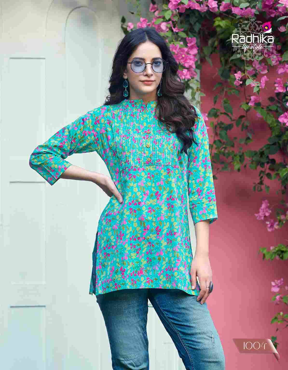 Summer Shine Vol-1 By Radhika Lifestyle 1001 To 1008 Series Designer Stylish Fancy Colorful Beautiful Party Wear & Ethnic Wear Collection Heavy Rayon Tops At Wholesale Price