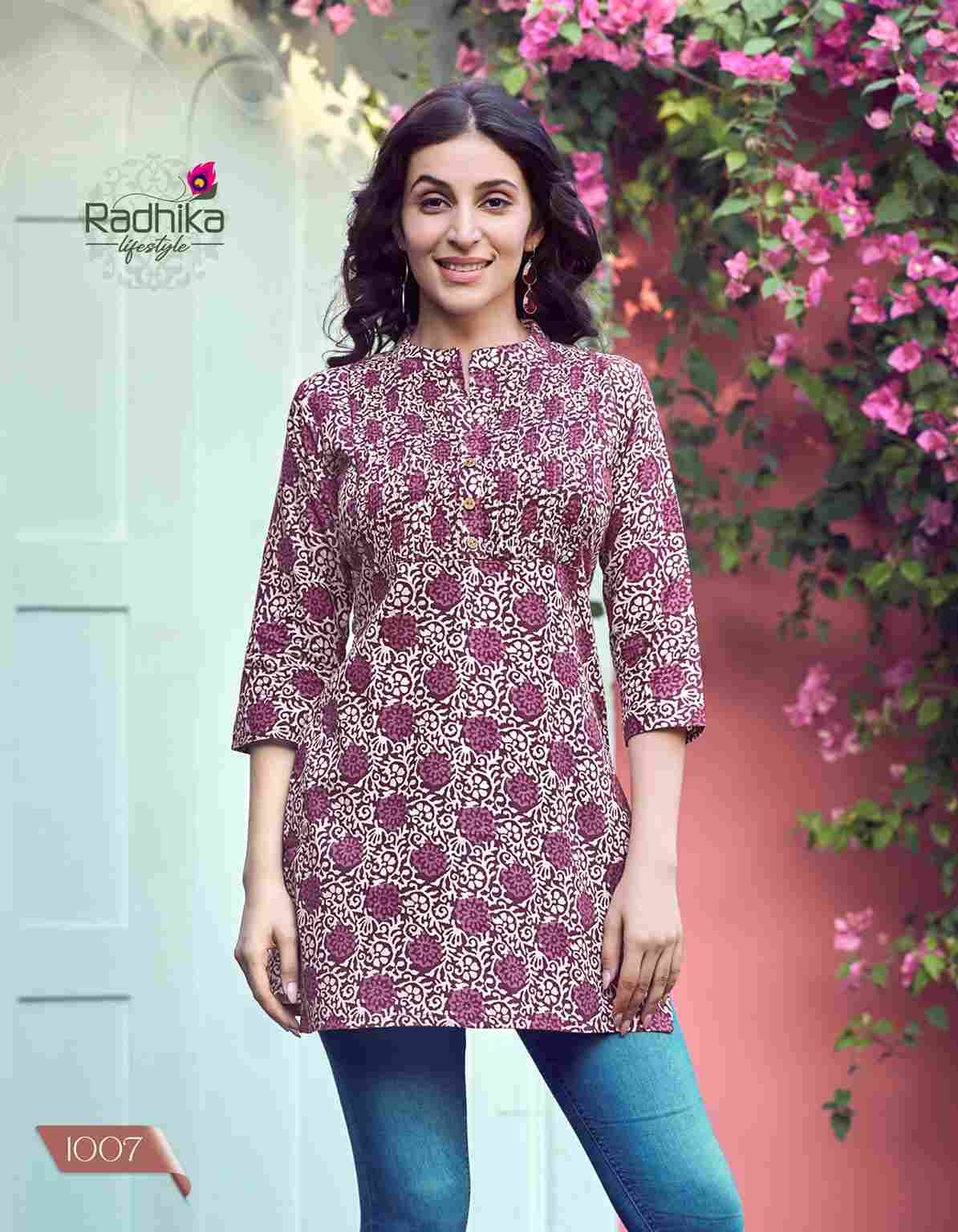 Summer Shine Vol-1 By Radhika Lifestyle 1001 To 1008 Series Designer Stylish Fancy Colorful Beautiful Party Wear & Ethnic Wear Collection Heavy Rayon Tops At Wholesale Price