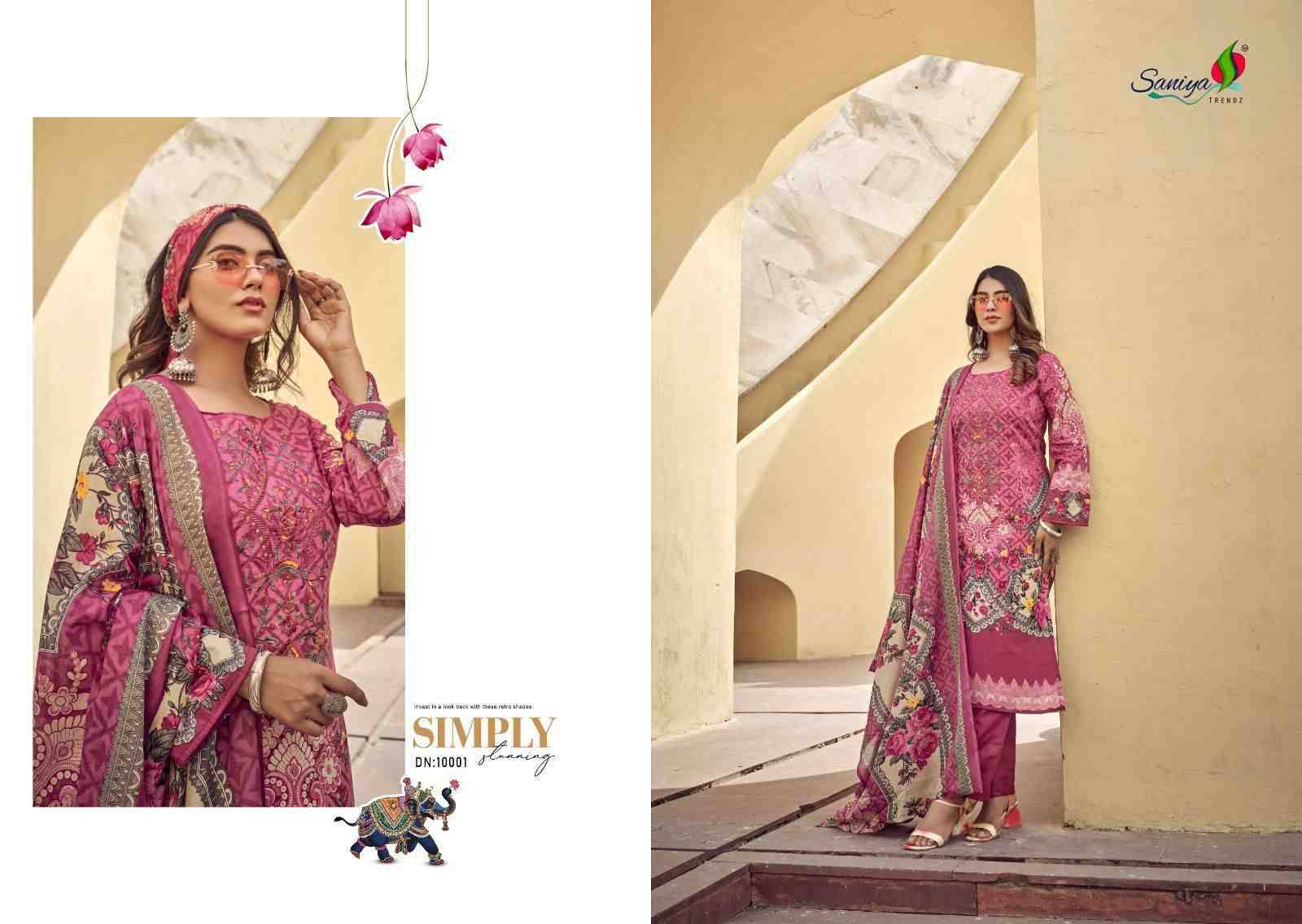 Naira Vol-55 Nx By Saniya Trendz 10001 To 10004 Series Beautiful Festive Suits Stylish Fancy Colorful Casual Wear & Ethnic Wear Pure Cotton Print Dresses At Wholesale Price