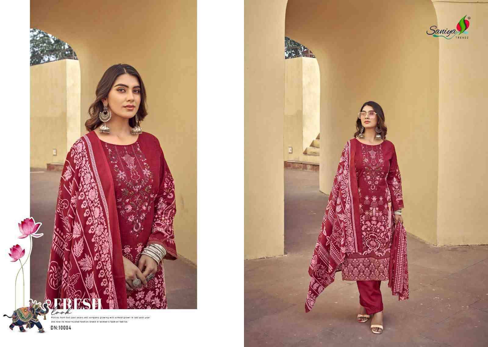 Naira Vol-55 Nx By Saniya Trendz 10001 To 10004 Series Beautiful Festive Suits Stylish Fancy Colorful Casual Wear & Ethnic Wear Pure Cotton Print Dresses At Wholesale Price