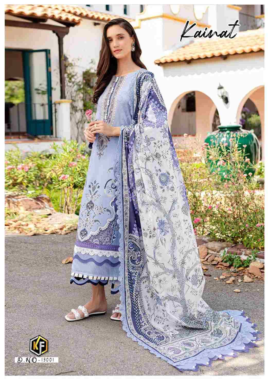 Kainat Vol-13 By Keval Fab 13001 To 13006 Series Beautiful Suits Colorful Stylish Fancy Casual Wear & Ethnic Wear Pure Lawn Cotton Dresses At Wholesale Price