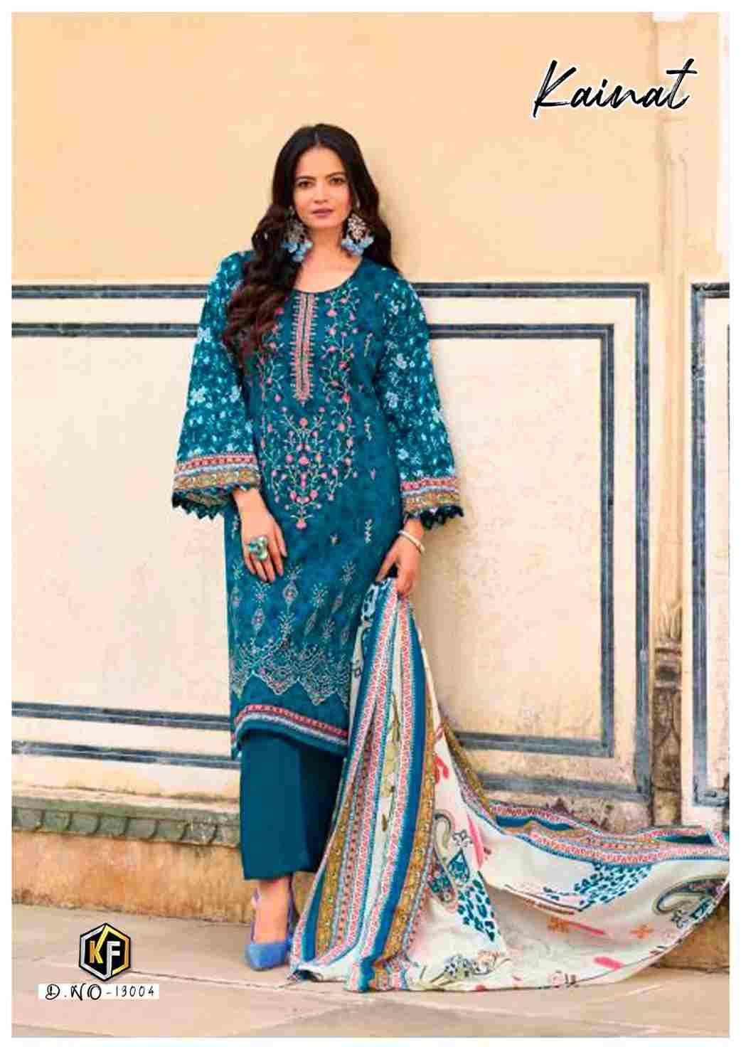 Kainat Vol-13 By Keval Fab 13001 To 13006 Series Beautiful Suits Colorful Stylish Fancy Casual Wear & Ethnic Wear Pure Lawn Cotton Dresses At Wholesale Price